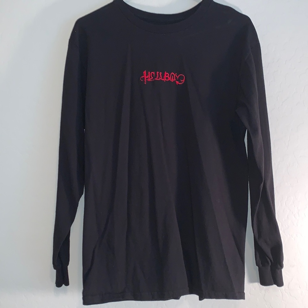 LIL PEEP HELLBOY SIZE MEDIUM EMBROIDERED LONG SLEEVE TOP
